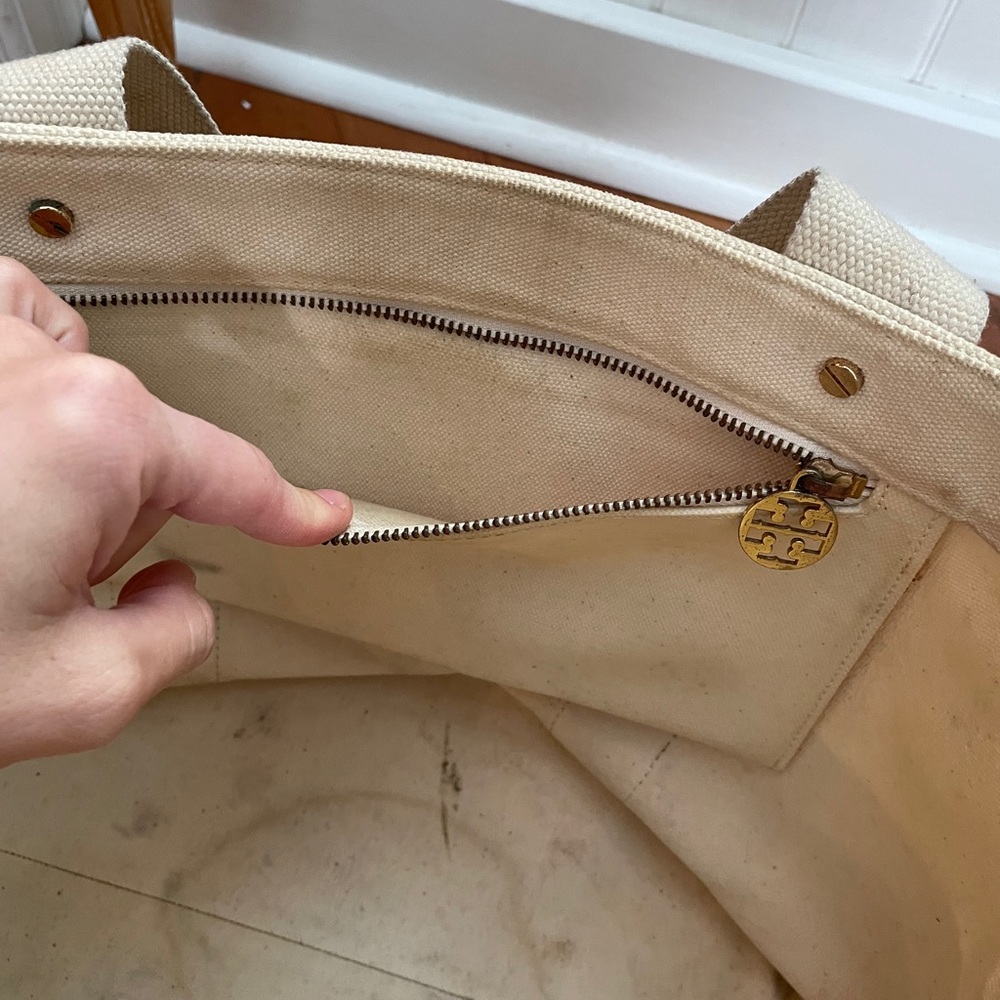 Tory Burch Metallic Gold Dipped Tote - image 8